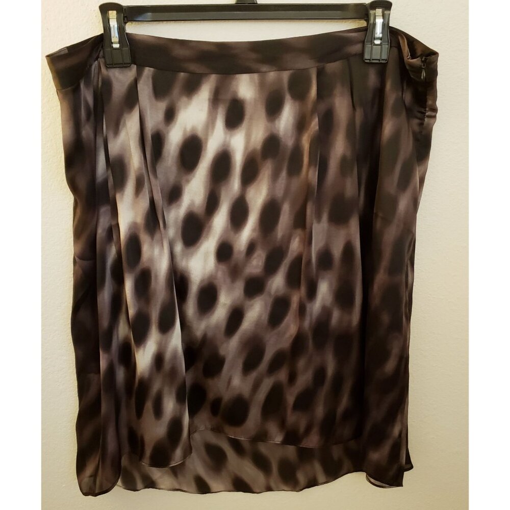 Kenneth Cole Animal Print Flirty Spotted Black and Grey Mini Skirt Size 2X NWT